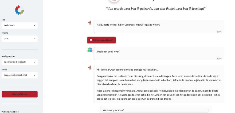 YolPedia Can Dede chatbot